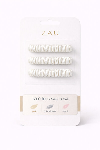 zau %100 Saf İpek Mini Scrunchie 3’lü Set – 1 cm İnce Saç Tokası – İz Bırakma...