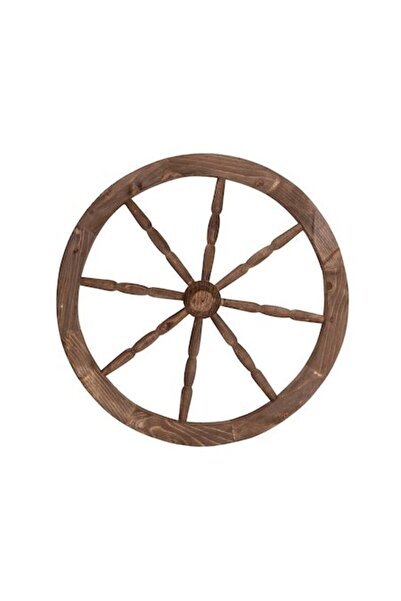 Z-Tools Roată decorativă din lemn, diametru 59 cm, maro