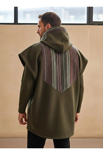 Su Koleksiyon Tuna Hooded Rug with Detailing Po Fleece E Vest Khaki