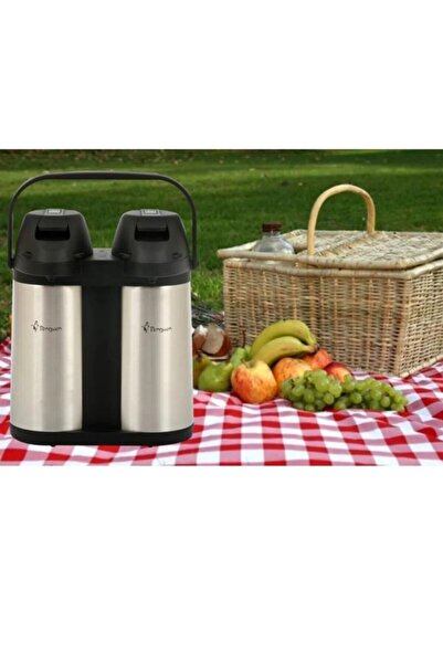 Home 3 Bardaklı Termos hediyeli (0.50 ml) Paslanmaz çelik 2+2 LT İkili Termos...