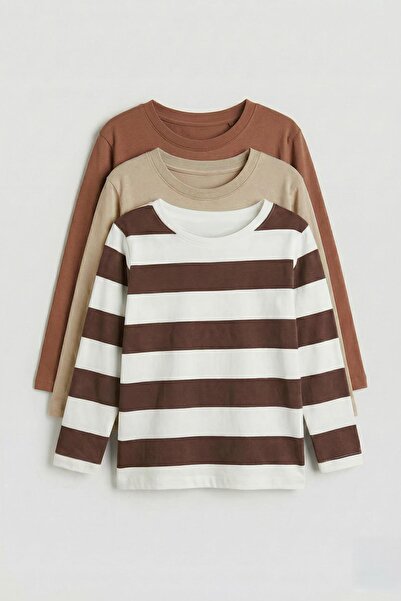 Perendi Unisex 100% Cotton Long Sleeve 3-Piece Children's Sweatshirt Set – St...