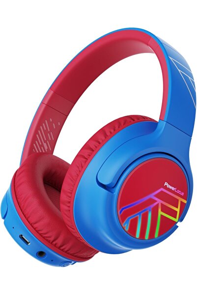 PowerLocus Bobo Children's Bluetooth Over Ear Headphones, LED Lights, Foldabl...