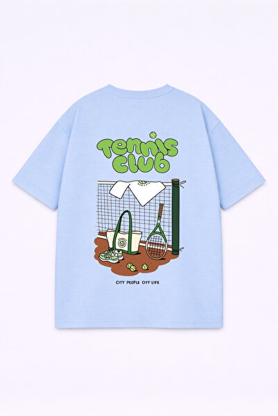 LORVEX Oversized T-Shirt Unisex 100% Cotton Pack Comfortable Fit Tennis Club ...