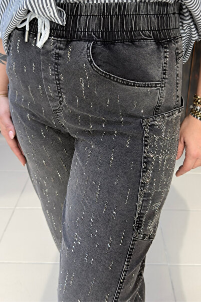 GÖKSEL FUL TAŞ VE YAN CEPLİ JEAN PANTOLON