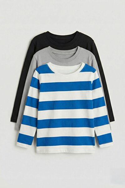 Perendi Unisex 100% Cotton Long Sleeve 3-Piece Children's Sweatshirt Set – St...