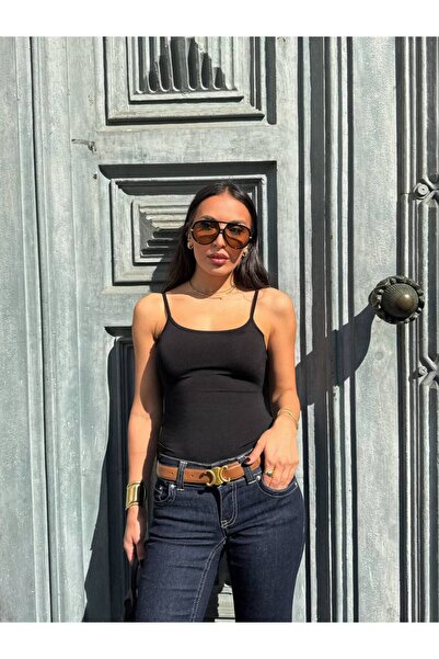 VAN SCHENDEL Women's Thin Ip Strap Basic Athlete Top – Es Stretchy a Cotton S...