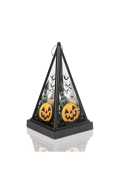 FAMİLY Felinar LED Halloween - dovleac - alb cald - negru - 9,5 x 9,5 x 17 cm...
