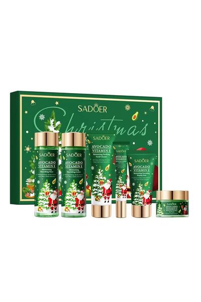 SADOER Christmas Skin Care Gift Set by – 6-Piece Avocado & Vitamin E Moisturi...