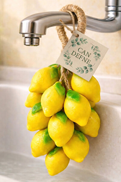 Can Defne Limon Şeklinde El Yapımı Doğal Sabun – Aromatik Kokulu Dekoratif Ba...