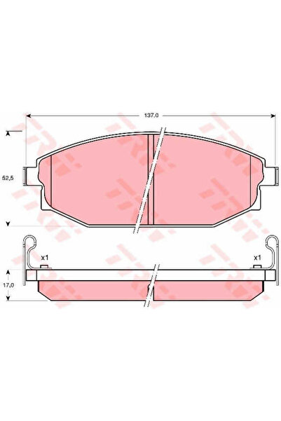 TRW Σετ τακάκια φρένων, δισκόφρενο GDB3232