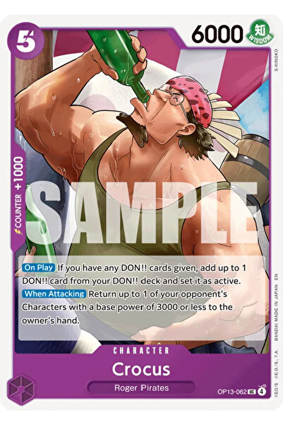 Bandai TCG One Piece Crocus Op13-062 Licensed Game Card (En)