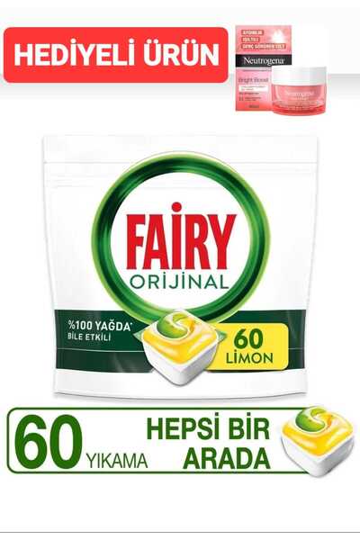 Fairy Hepsi Bir Arada 60 Yıkama Bulaşık Makine Kapsülü Limon Kokulu ( JEL KRE...