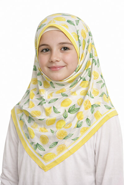 synshop Lemon Yellow Young Girls' Women's Cotton Piece Scarf Headscarf Daily ...