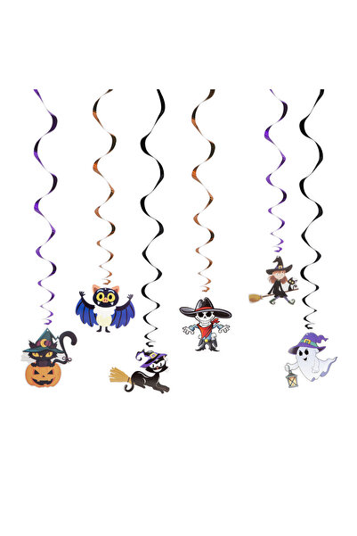 FAMİLY Halloween decoration set - 6 motifs - with glittering hangers