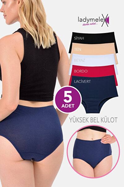 LadyMelex Chiloți de damă, chiloți cu talie înaltă de culori mixte, chiloți d...