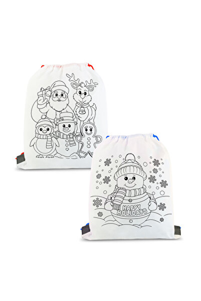 OEM Pungă de gimnastică colorabilă - 4 simţiţi - 33 x 27 cm - 2 tipuri