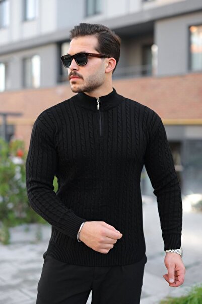 Hiccup JANES pleteni džemper sa rajsferšlusom i kragnom