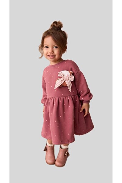 Next Baby Βαμβάκι τεμάχια Dusty Rose Με σχέδιο Φόρεμα