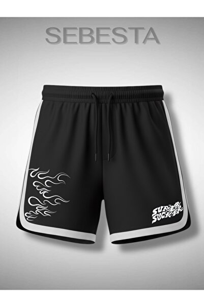 Sebesta Fashion Super  Printed Premium Jarse Piped Sportsman Shorts