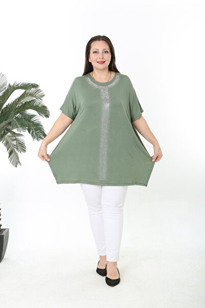 XL Modam Women's Si̇m D Patterned Plus Size Tunic