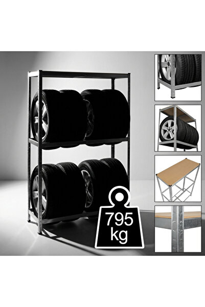 OEM Suport Metalic pentru Depozitare Anvelope, 180 x 120 x 40 cm, Capacitate ...