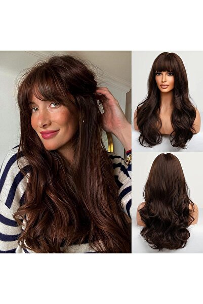 Estelle Wig Long Curly Wig With Bangs High Synthetic Heat Resistant,Curly for...