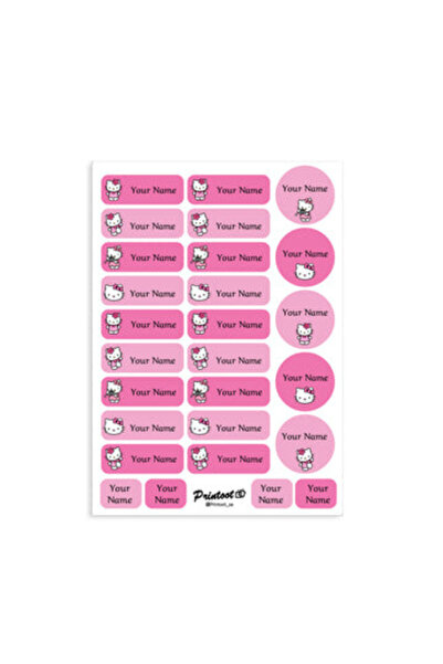 Printoot Hello Kitty Stickers Featuring Artistic Character Icons and High-Qua...