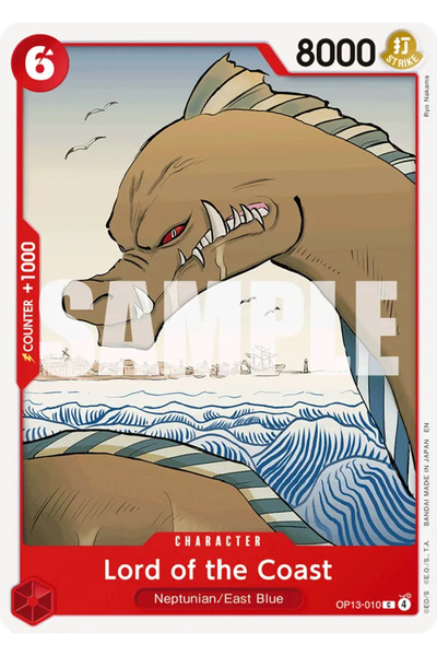 Bandai TCG One Piece Lord of the Coast Op13-010 Licensed Game Card (En)