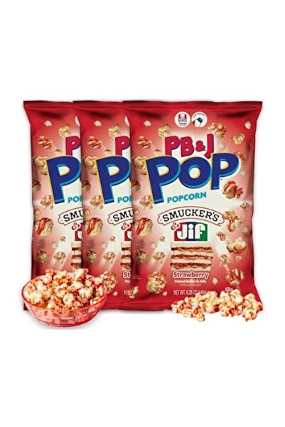 Jif Popcorn cu unt de arahide și glazură de căpșuni, 149 g