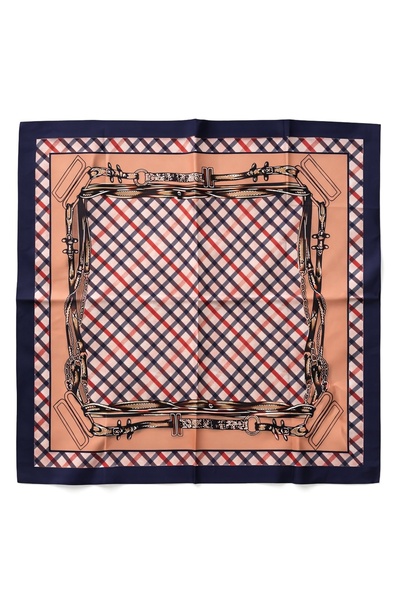 Vanelia Plaid Patterned Satin Scarf – 70X70