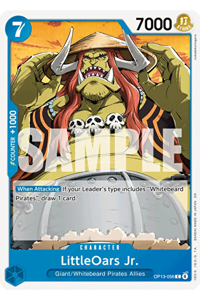 Bandai TCG One Piece Littleoars Jr. Op13-056 Licensed Playing Card (En)