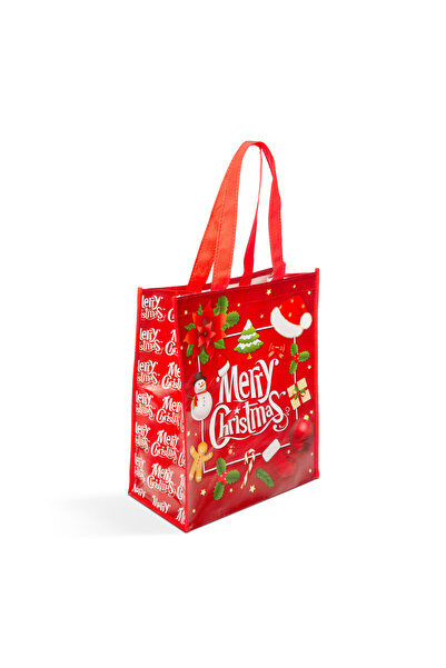 FAMİLY Geanta de cumparaturi de Craciun - "Merry Christmas" - 27 x 33 x 12 cm