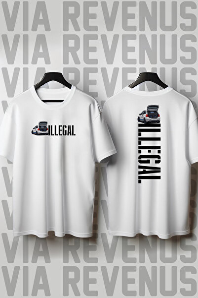 Vordevia Illegal - Modified Laws B Printed Crew Neck Loose Fit 100% P Cotton ...