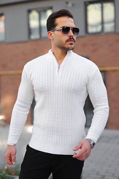 Hiccup Janes Zippered Collared Knitted Sweater