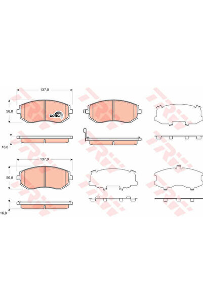 TRW Set of brake pads, disc brake GDB3371