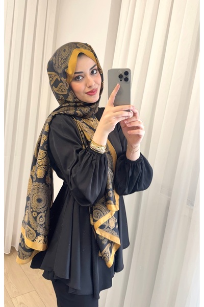 zesu İthal Vual İpek Şal İç Göstermeyen Kaymayan Tesettür Şal