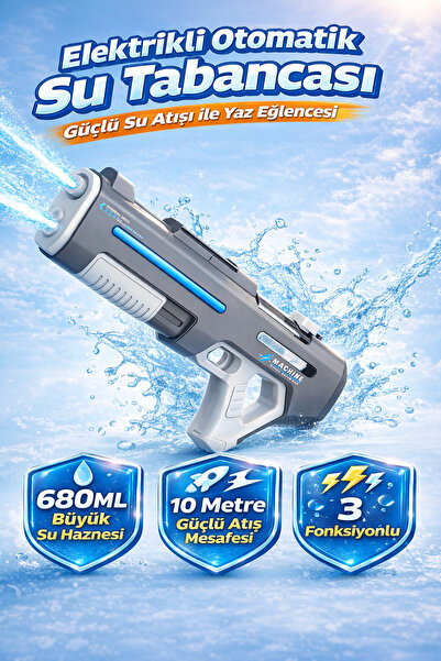 YILDIRIM OYUNCAK Şarjlı Elektrikli Otomatik Su Tabancası 680ml - 10m Güçlü At...