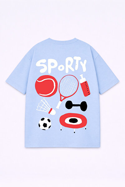 LORVEX 100% Cotton Lu T-Shirt Oversized Unisex Comfortable Fit Sporty Printed...