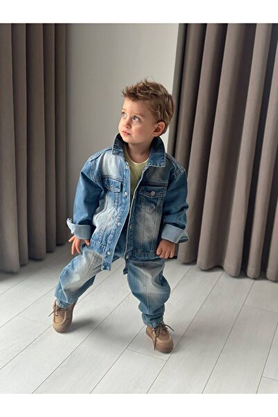 dundeekids Boy's Jeans 2-Piece Set Oversized Model
