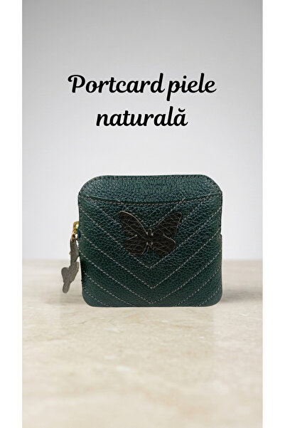 OEM Genuine Leather Card Holder with zipper, slim card holder, Compact card h...