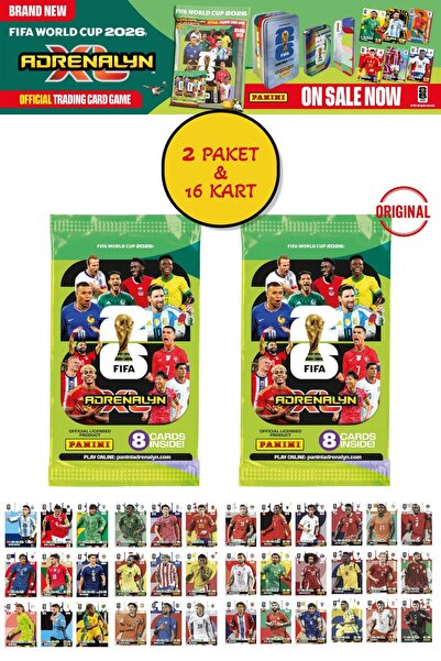 TOYFEST Dünya Kupası FIFA 2026 Panini Adrenalyn XL Koleksiyon Kartı Booster 2...