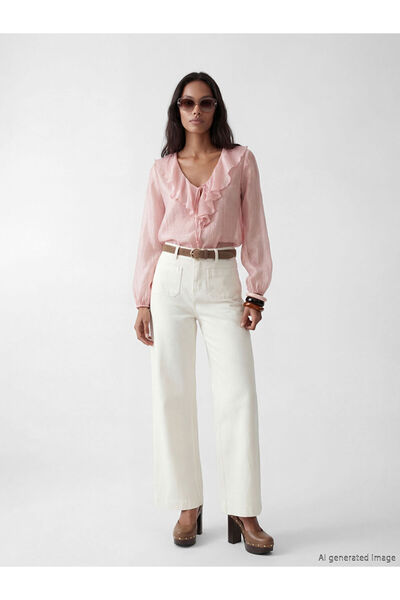 LC Waikiki Rmz Gi̇yi̇m Farkiyla Wide Leg Women's Jean Pants