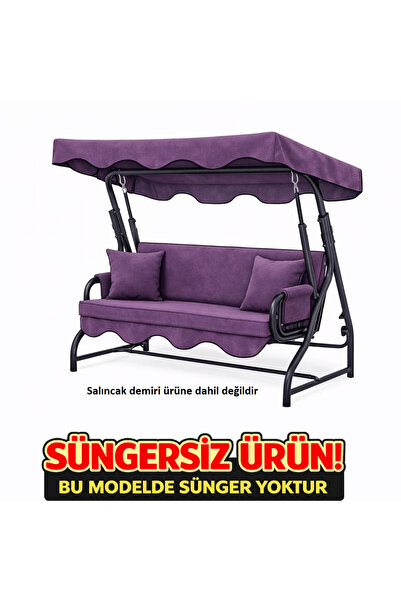 batu tekstil 3 Kişilik Salıncak Minderi Takımı SÜNGERSİZ- Salıncak Oturma Kıl...