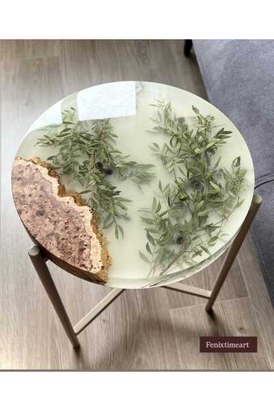 fenixtimeart Zeytin Dalları epoksi sehpa