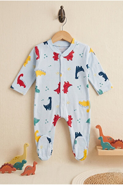 Yumak Bebek Ürünleri Tiny Dino Organic Cotton Baby Romper – Dinosaur Printed ...