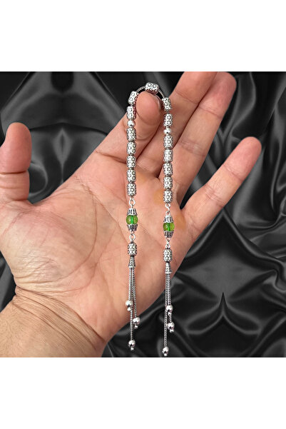 Erbab i Kehribar Kehribar Tasarım Zaza Model Gümüş Tesbih