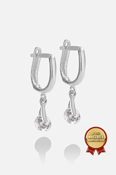 MEKS JEWELS Mikron Altın Kaplama 925 Ayar Gümüş Sallantılı Küpe