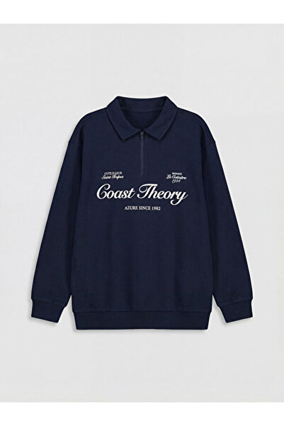 LC Waikiki Rmz Gi̇yi̇m Farkiyla Devrik Roba Collar Printed Boys' Sweatshirt