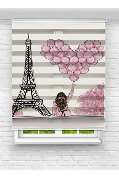 akel collection Paris Eyfel Kulesi Desenli Baskılı Zebra Stor Perde – Dekorat...