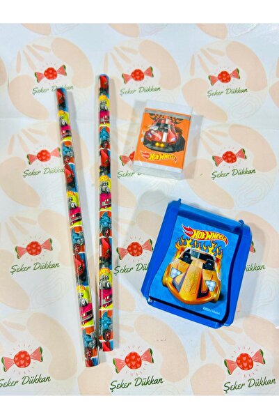 HOT WHEELS Hotweels Kurşun Kalemler-Kalemtıraş-Silgi Set